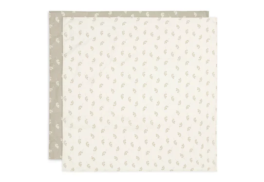 Jollein Hydrofiele doek Twig olive green 115x115 cm