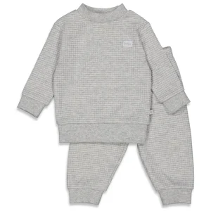 Feetje | Wafelpyjama | Grey melange
