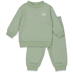 Feetje | Wafelpyjama | Green melange