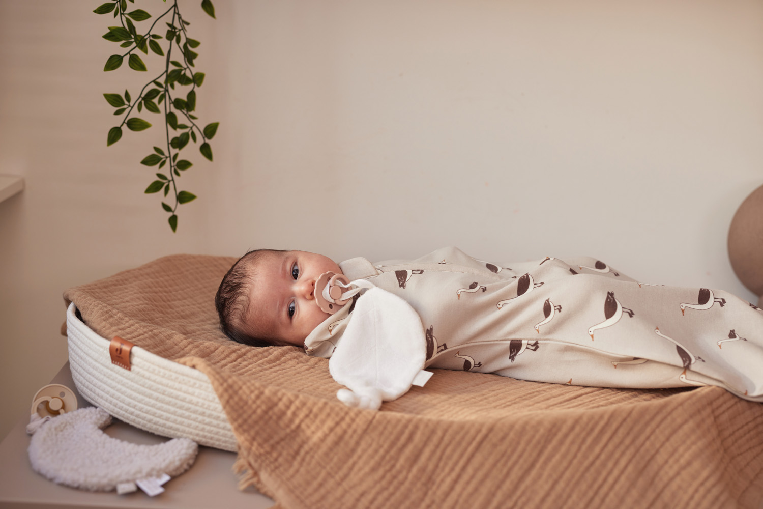 Newborn Slaapzak – Goose – Nougat – 0-3 maanden - Afbeelding 9