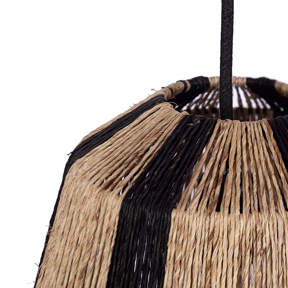 Hanglamp – Ven – Jute – Naturel en Zwart - Afbeelding 4