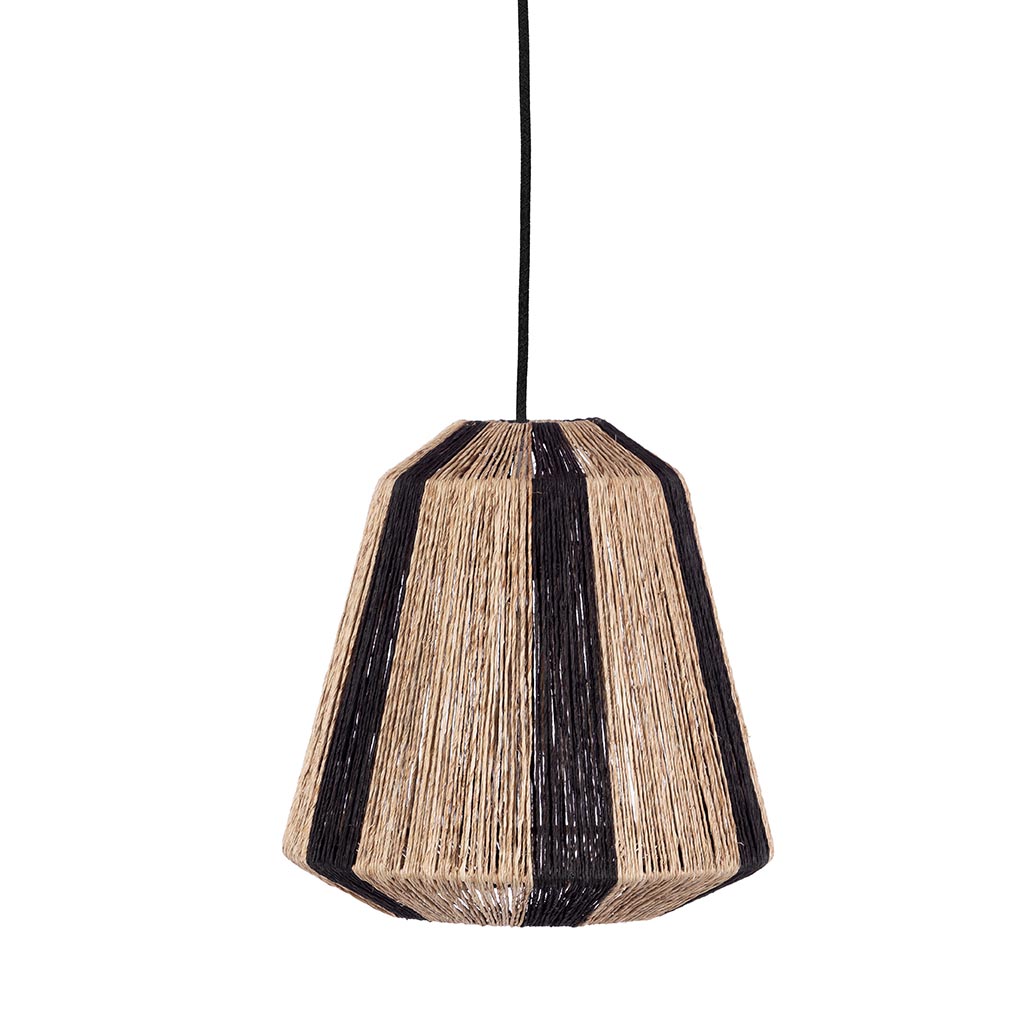 Hanglamp – Ven – Jute – Naturel en Zwart - Afbeelding 2
