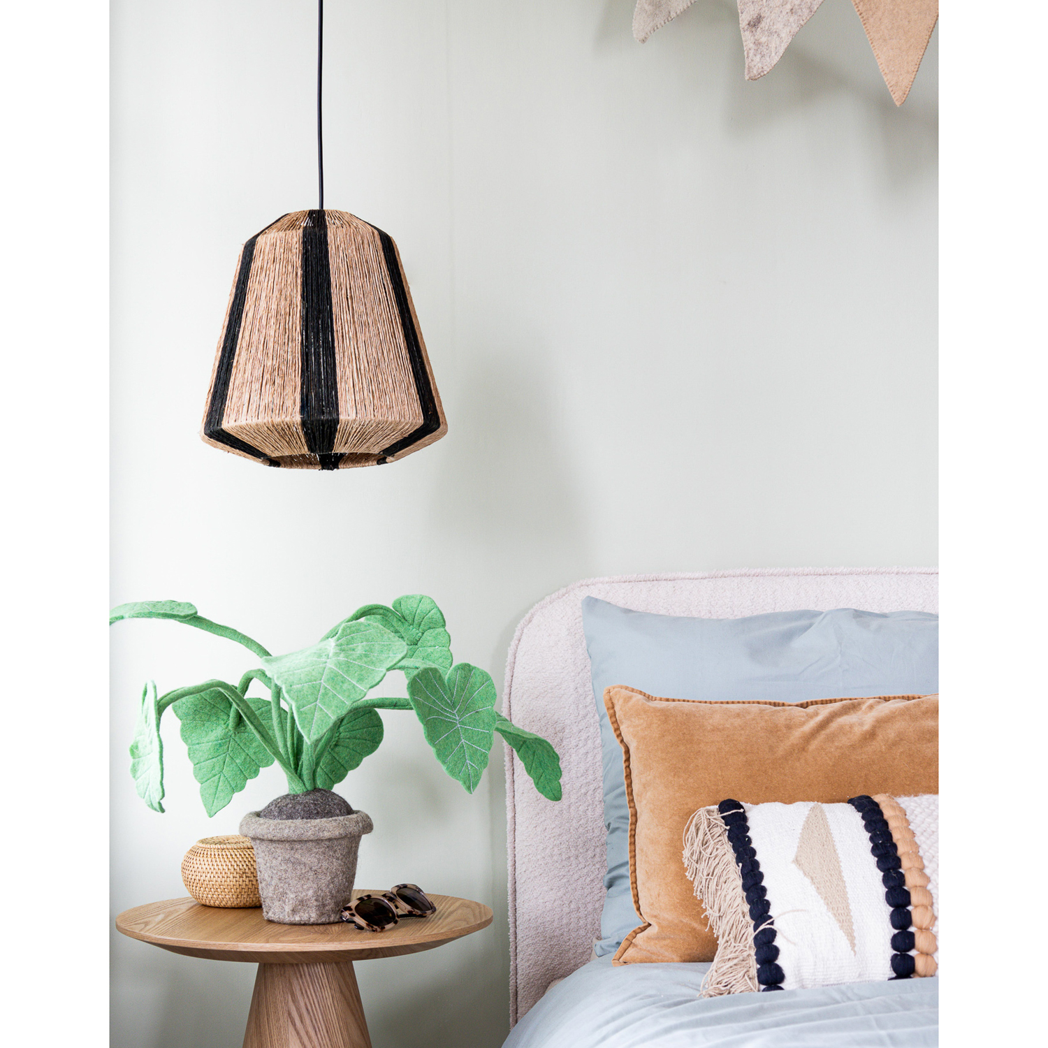 Hanglamp – Ven – Jute – Naturel en Zwart - Afbeelding 3