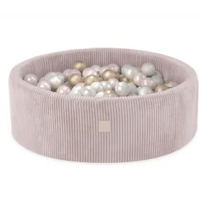 Ronde Ballenbak – Corduroy – Light Pink – 90x30cm