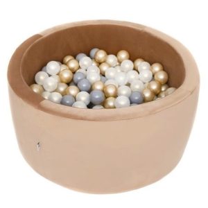 Ronde Ballenbak – Velours – Gold – 90x40cm