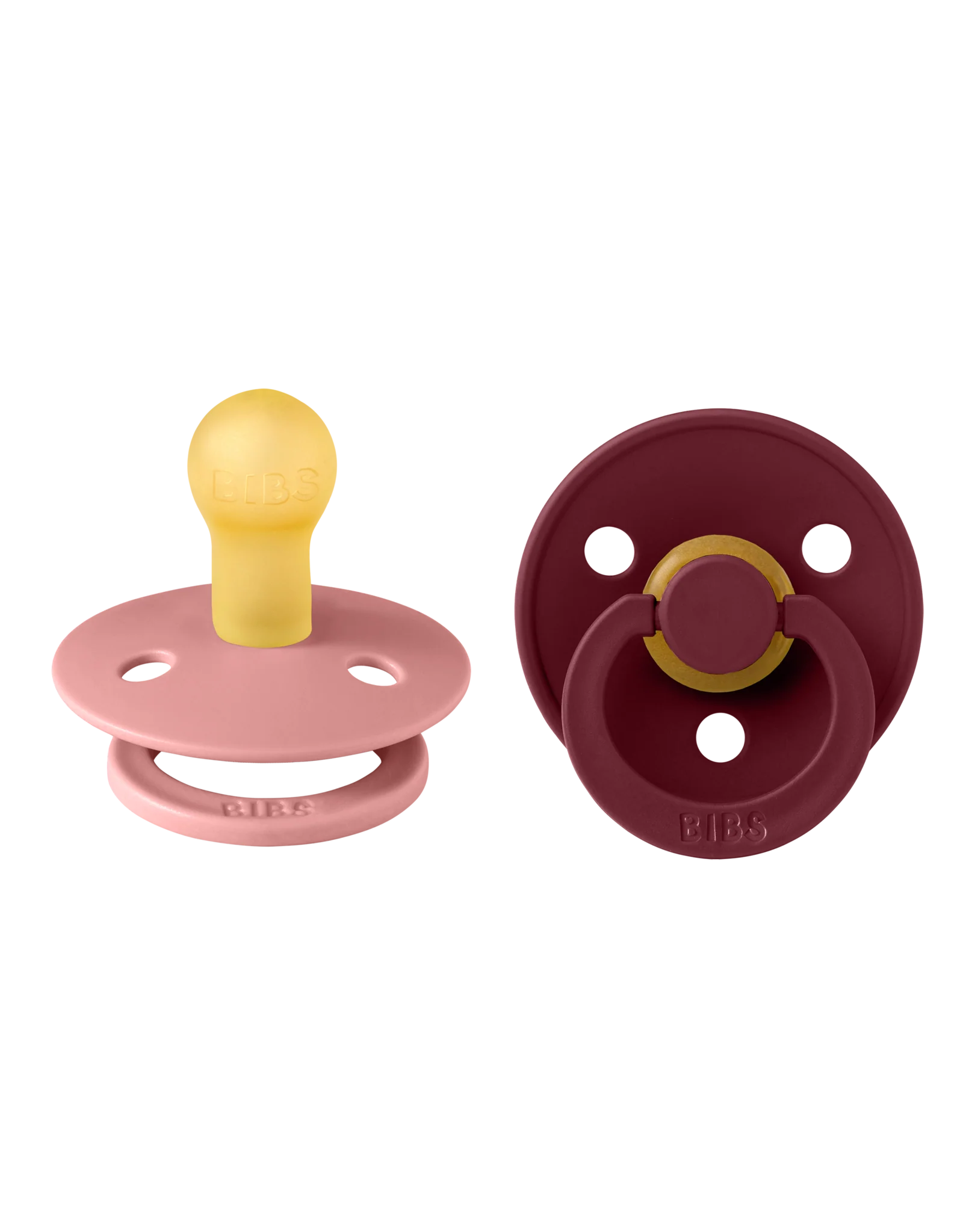 Bibs speen 2-pack colour Dusty pink/ Elderberry T1